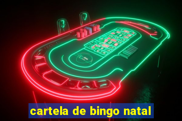 cartela de bingo natal